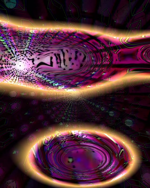 Neon Tunnel VJ Loop 4:5 Instagram 60fps Screensaver Purple Pink Gold