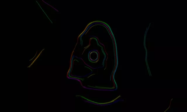 Neon Tunnel Spiraling Vortex Loop VJ Animation 5:3 Wide 60fps Screensaver