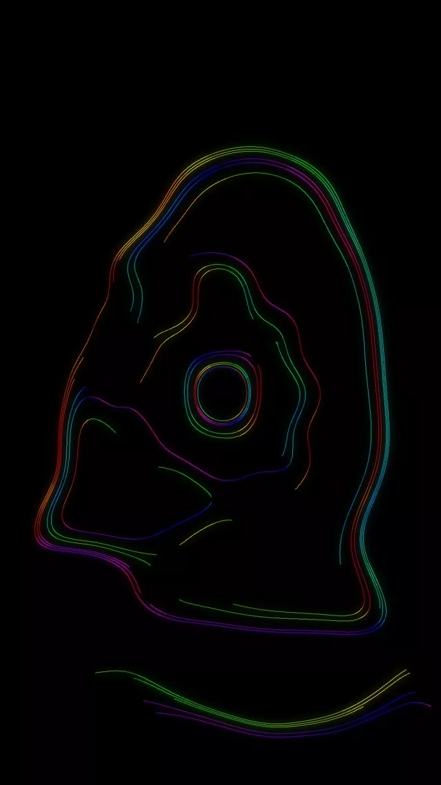 彩色同心圓霓虹隧道 VJLoops 9:16 捲軸 60fps 螢幕保護程式