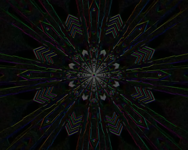 Neon Tunnel Kaleidoscope Vortex 5:4 Industrial 60fps Screensaver Loop