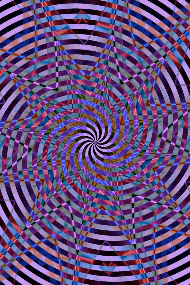 تونل نئون گردابی مارپیچی Loop 9:16 60fps VJ Animation صفحه نمایش