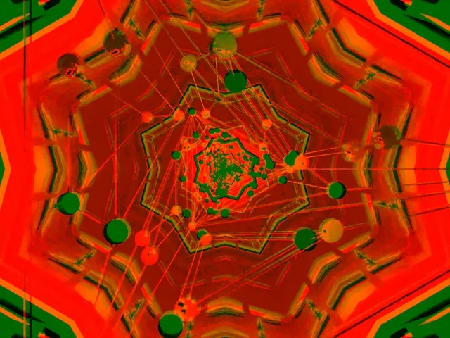 Pulsating Hexagon Neon Tunnel VJ Loop 4:3 Classic 60fps Screensaver