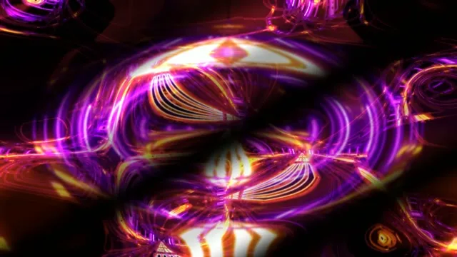 Purple Gold Neon Tunnel VJ Loop | 4K 60fps