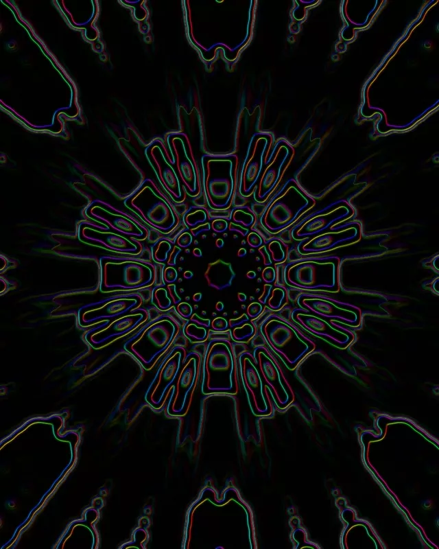 Neon Tunnel Kaleidoscope Vortex 4:5 Instagram 60fps Screensaver