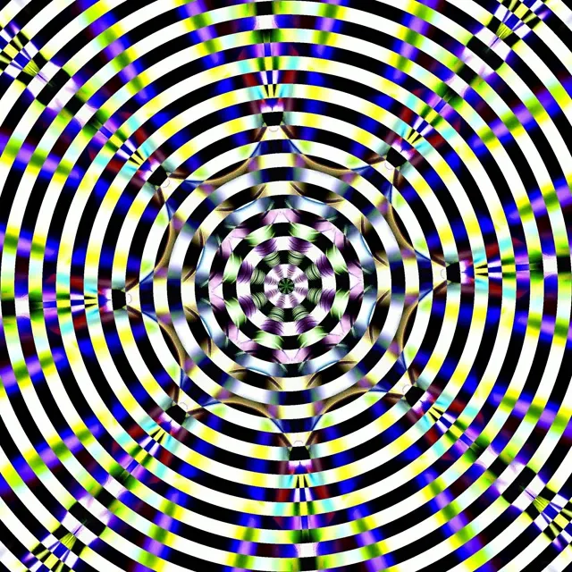 Neon Tunnel Kaleidoscope Vortex | 1:1 Square 60fps Screensaver Loop