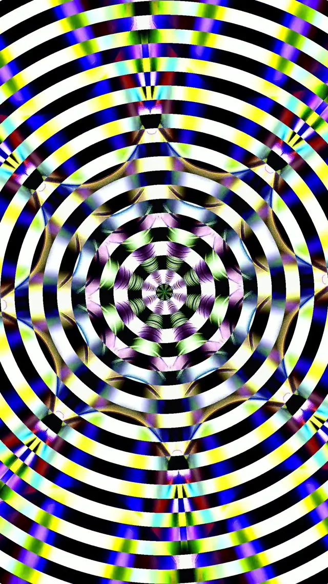 Neon Tunnel Radial Kaleidoscope | 9:16 Reels 60fps VJ Loop Screensaver