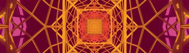 Neon Tunnel Pulsating Square Vortex 32:9 Ultrawide 60fps VJ Loop Screensaver