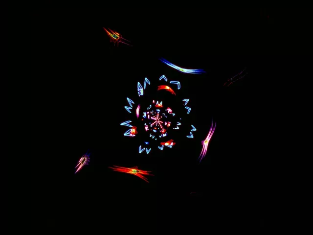 नियॉन टनल कैलिडोस्कोप वॉर्टेक्स | 4:3 क्लासिक 60fps स्क्रीनसेवर लूप