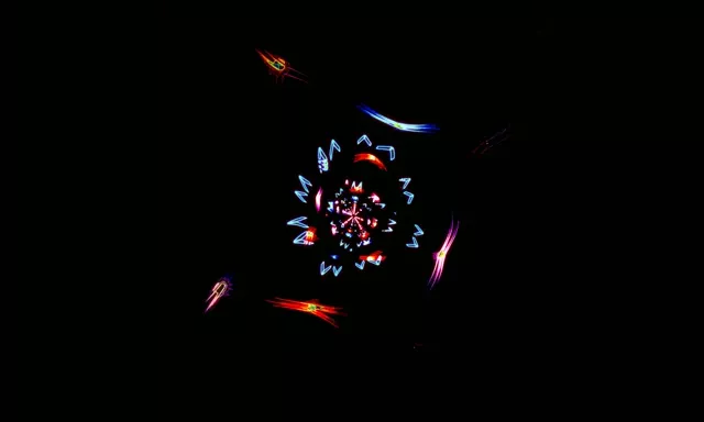 Neon Tunnel Kaleidoscope Burst 5:3 Wide 60fps VJ Loop Screensaver