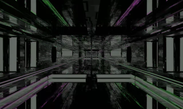 Neon Tunnel VJ Loop 60fps 5:3 Wide Symmetrical Purple Green Screensaver