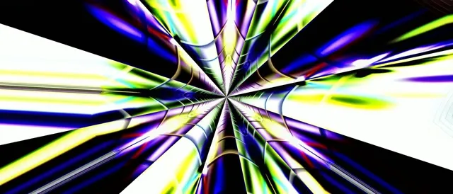 Neon Tunnel VJ Loop 60fps | Colorful Radial Burst Screensaver (21:9)