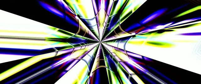 Neon Tunnel VJ Loop 60fps | Colorful Radial Burst Screensaver (2.39:1)