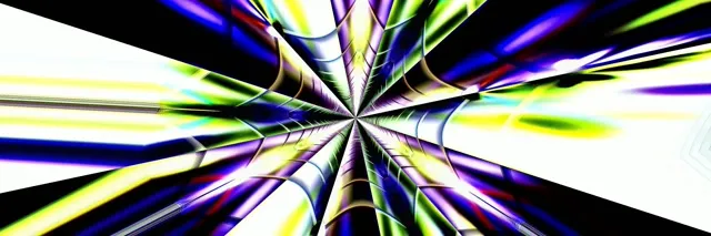 Neon Tunnel VJ Loop 60fps | Colorful Radial Burst Screensaver (3:1)