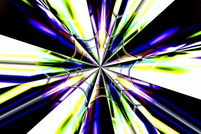 Neon Tunnel VJ Loop 60fps | Colorful Radial Burst Screensaver (3:2)