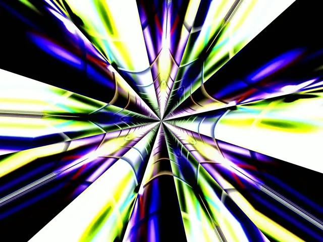 Neon Tunnel VJ Loop 60fps | Colorful Radial Burst Screensaver (4:3)