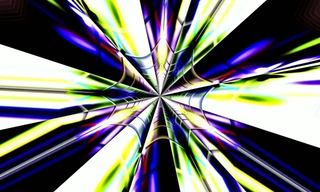 Neon Tunnel VJ Loop 60fps | Colorful Radial Burst Screensaver (5:3)