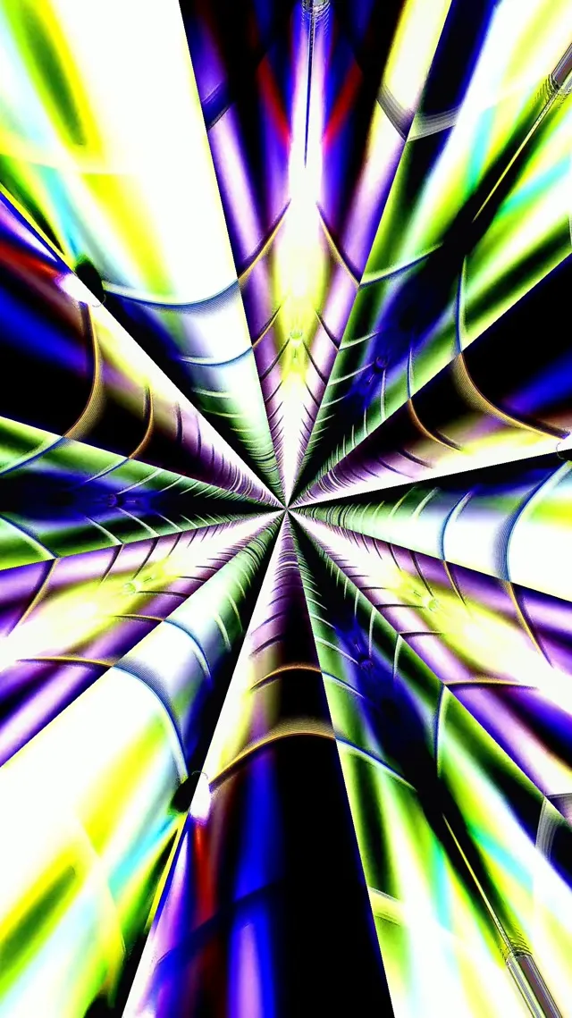 Neon Tunnel VJ Loop 60fps | Colorful Radial Burst Screensaver (9:16)