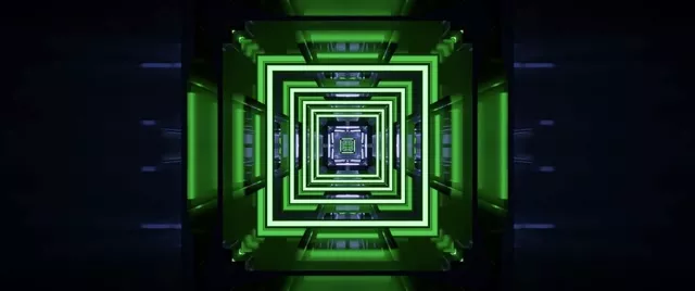Neon Tunnel Vj Loop 60fps Screensaver Pulsating Square Vortex 2.39:1