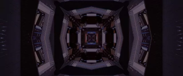 Neon Tunnel VJ Loop 60fps Spiraling Square Vortex 2.39:1 Screensaver
