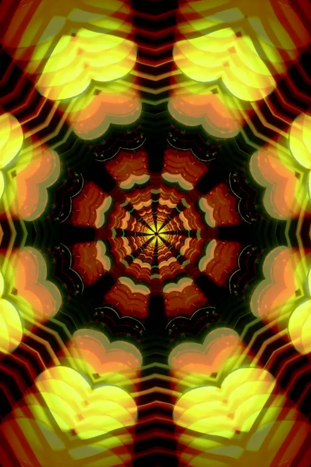 Neon Tunnel VJ Loop 9:16 60fps Kaleidoscope Screensaver