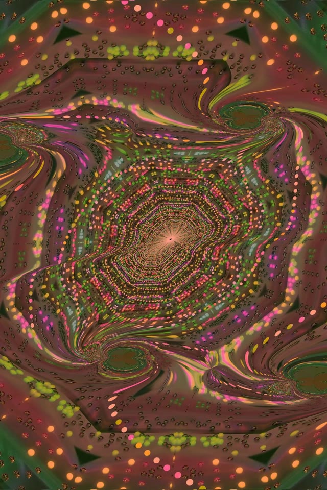 Neon Tunnel VJ Loop 9:16 60fps Screensaver Psychedelic Spiral Particles