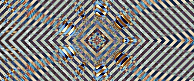 Neon Tunnel VJ Loop - Geometric Diamond Vortex 60fps Screensaver 2.39:1