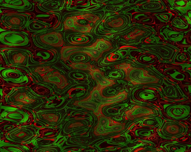 Neon Tunnel VJ Loop - Green Red Swirls 5:4 Industrial 60fps Screensaver