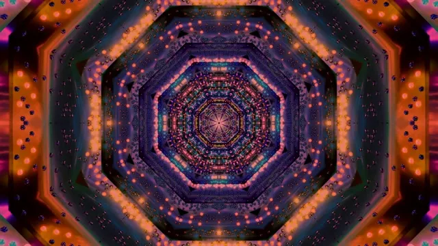 Neon Tunnel VJ Loop | Purple Pink Geometric 4K Screensaver 60fps