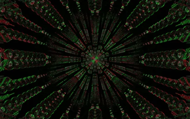 neon tunnel vortex 16:10 macbook 60fps screensaver vj loop hypnotic red geometric swirl