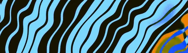 Neonski Tunel Valovite Črte Modro Oranžne 32:9 Ultraširok 60fps Ohranjevalnik zaslona VJ Loop