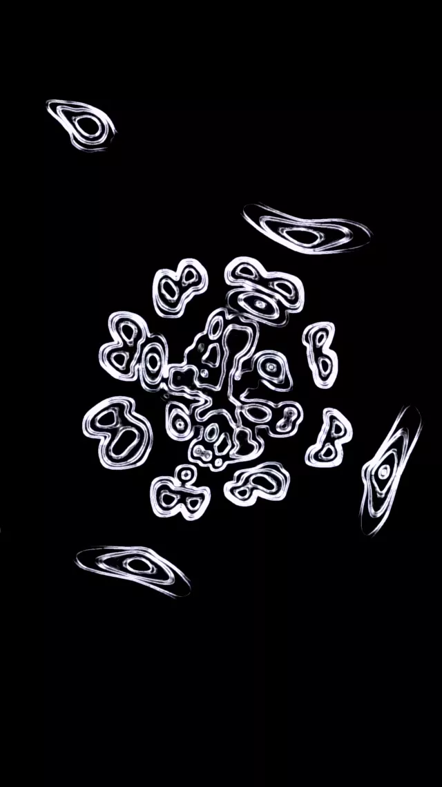 ნეონის გვირაბი თეთრი Blob ფორმები Screensaver 60fps 9:16 Reels VJLoops