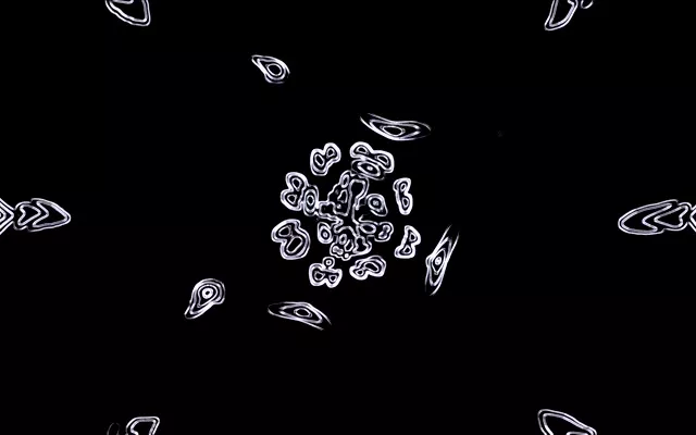 Économiseur d'écran Tunnel Néon Formes Blanches 16:10 MacBook 60fps VJ Loop