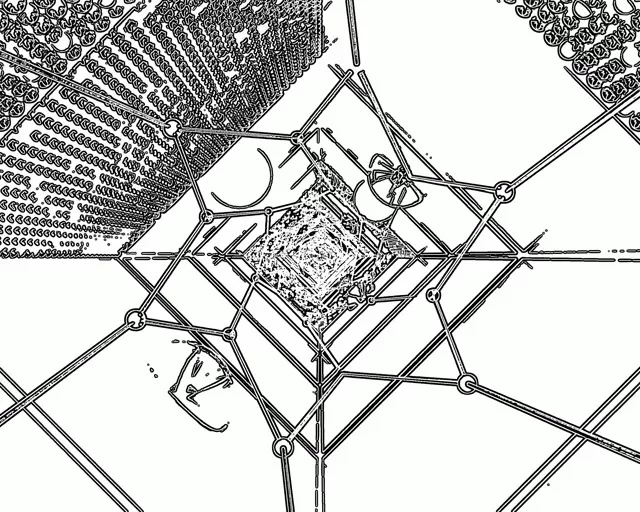 霓虹隧道線框網格 60fps 5:4 Industrial 屏保 VJ Loop