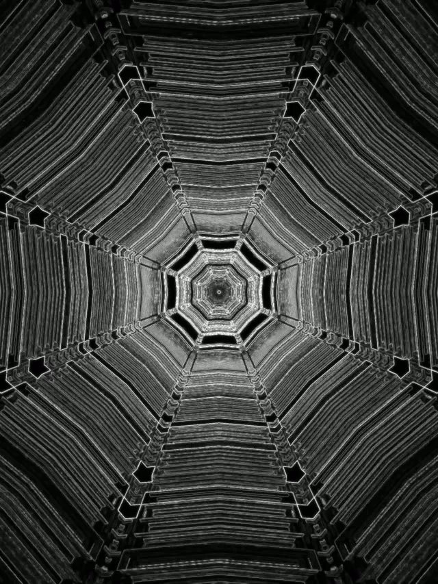 八角霓虹隧道漩渦 3:4 iPad 肖像 60fps 螢幕保護程式 VJ Loop