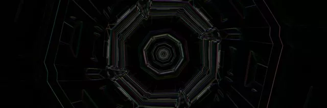 Octagonal Neon Tunnel 3:1 Triple Wide 60fps VJLoops Screensaver