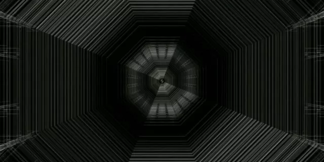 Octagonal Neon Tunnel VJ Loop 2:1 Univisium 60fps Screensaver Motion Background