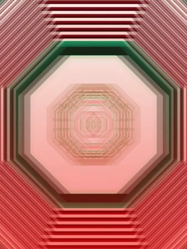 VJLoops تونل نئون هشت ضلعی 3:4 iPad Portrait 60fps Screensaver