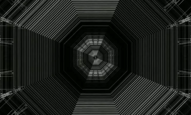 Octagonal Neon Tunnel VJLoops 5:3 Wide 60fps Kidogo cha Skrini Motion Background