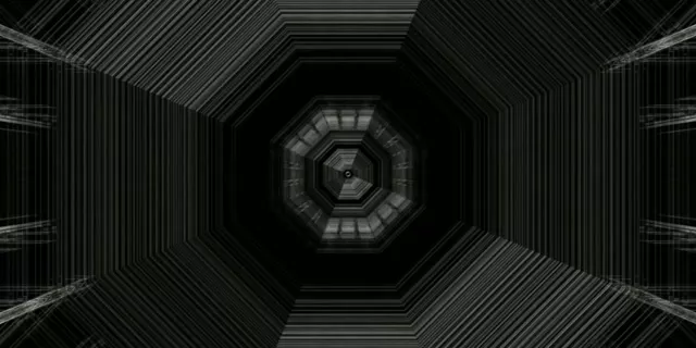 Octagonal Neon Tunnel Vortex 2:1 Univisium 60fps VJLoops Screensaver