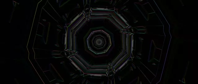 Octagonal Neon Tunnel Vortex Loop 21:9 Ultrabredd 60fps Skärmsläckare