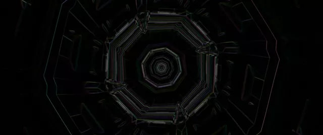 Octagonal Neon Tunnel Vortex Loop 2.39:1 Cinemascope 60fps Screensaver