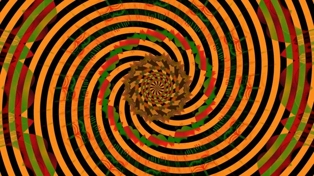 Orange Black Spiral Screensaver 4K UHD 60fps VJ Loop