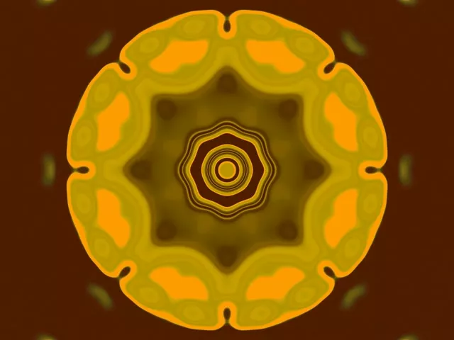 Mandala Taronja Túnel de Neó Estalvi de Pantalla 4:3 Classic 60fps VJ Loop