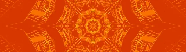 Neon Tunnel Fraktal Kaleidoskop Orange Vj Loop 32:9 Super Ultrawide 60fps Bildschirmschoner