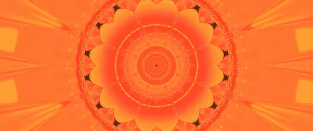 Oranje Mandala Neon Tonnel Skermsaver 60fps 2.39:1 Cinemascope VJ Loop
