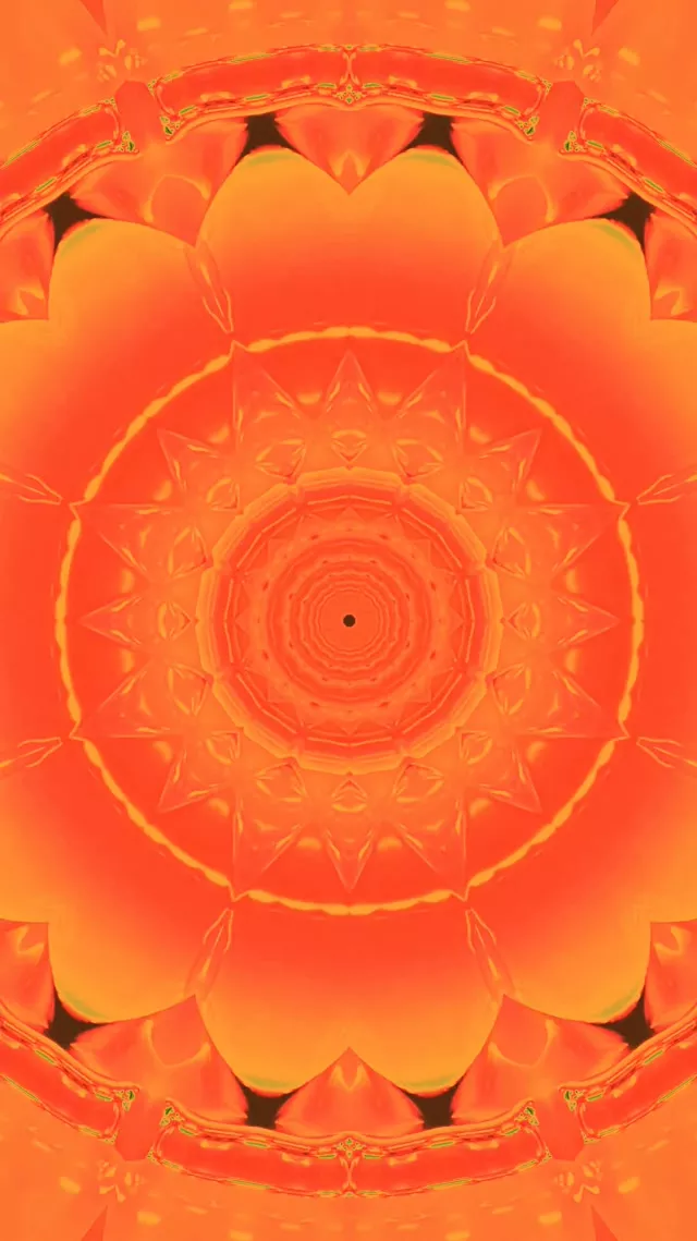 Orange Neon Tunnel Mandala 60fps 9:16 reels screensaver pc Vj loop