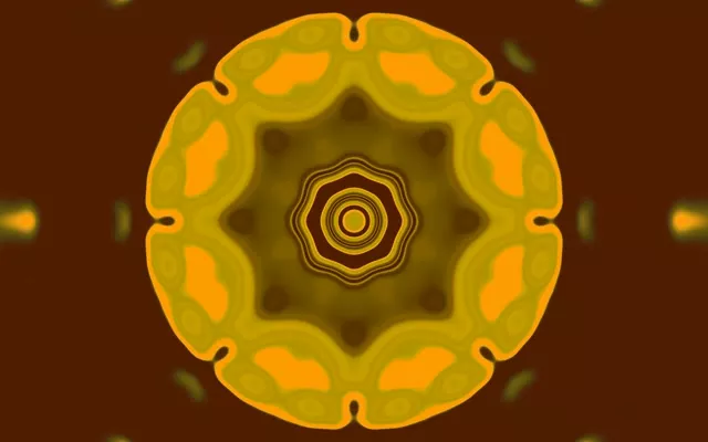 Narancssárga Neon Alagút Mandala Képernyővédő 60fps 16:10 MacBook VJ Loop