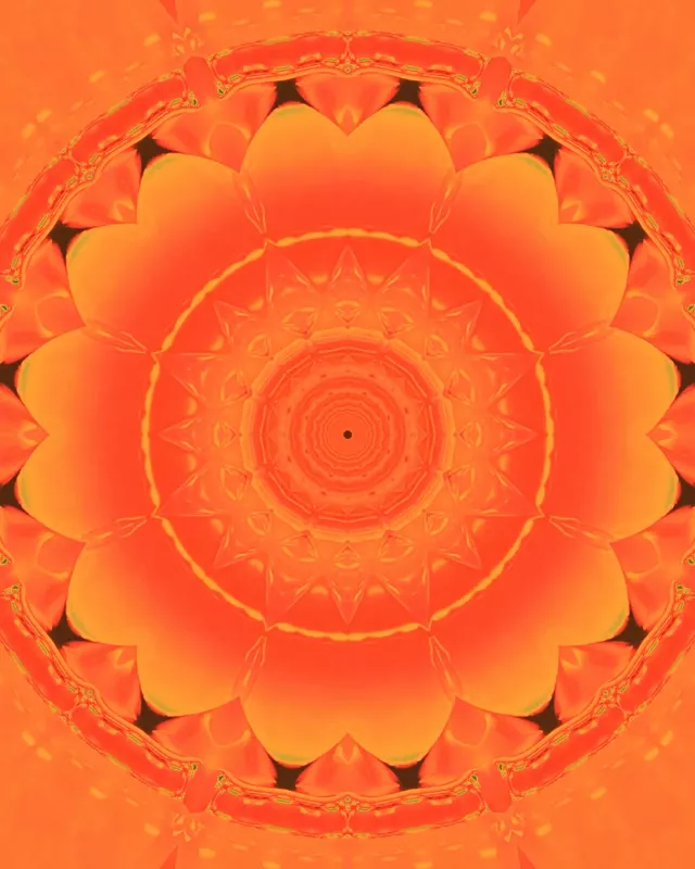 Turuncu Neon Tünel Mandala Ekran Koruyucu 60fps 4:5 Instagram VJ Loop