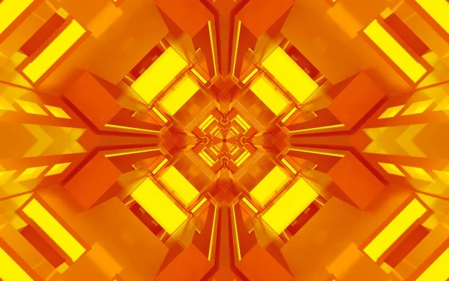 霓虹隧道橙金万花筒 VJ循环 16:10 Macbook 60fps 屏保