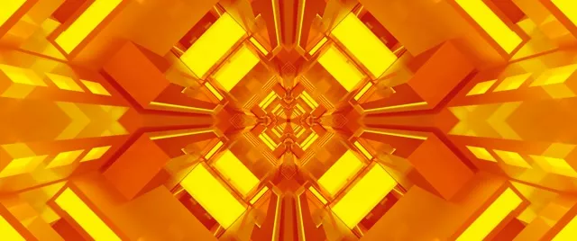 Neonowy Tunel Złoty Diament Kalejdoskop VJ Loop 2.39:1 Cinemascope 60fps Wygaszacz